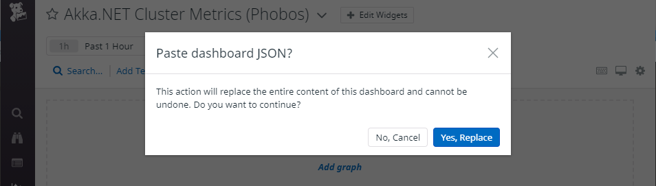 Replace the Blank DataDog Dashboard